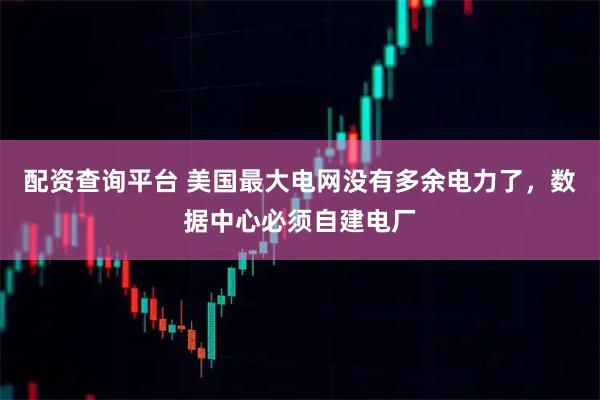 配资查询平台 美国最大电网没有多余电力了，数据中心必须自建电厂